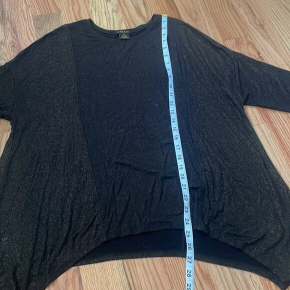 IMAN Black and Gold Sparkly Top - Size medium - Picture 3 of 6